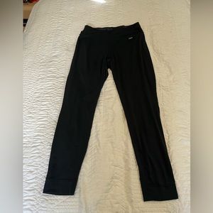 Patagonia Capalene base layer thermal weight black tights leggings